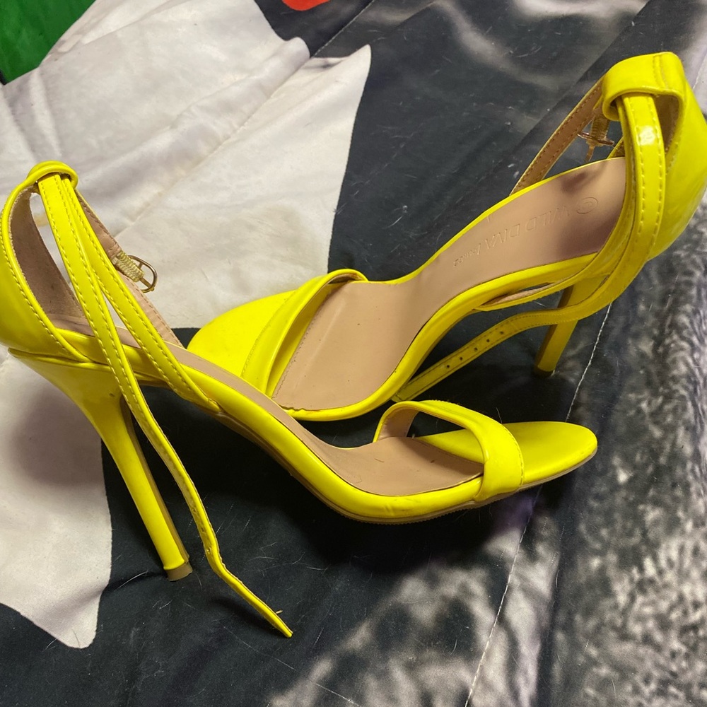 Wild Diva Yellow Heels